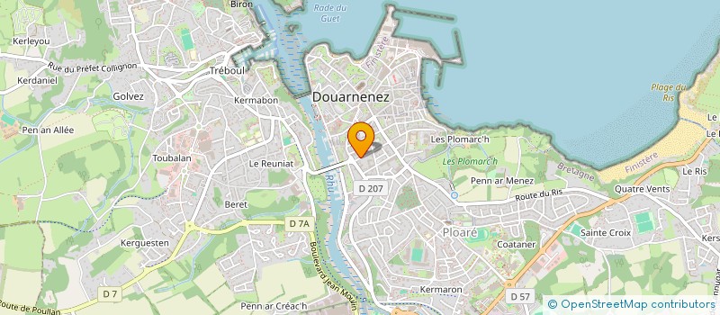 localisation de l'entreprise MONSIEUR QUENTIN GUENEGAN à DOUARNENEZ