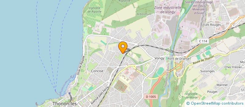 localisation de l'entreprise MONSIEUR QUENTIN GUICHARD à THONON-LES-BAINS