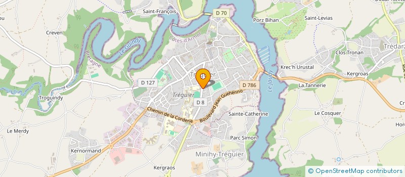 localisation de l'entreprise MONSIEUR QUENTIN GUILLOU  TREGUIER