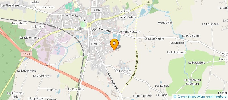 localisation de l'entreprise MONSIEUR QUENTIN JOURDAN  RETIERS