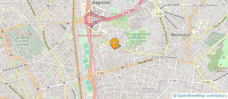 localisation de l'entreprise MONSIEUR QUENTIN JUHEL à BAGNOLET