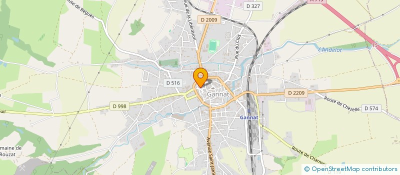 localisation de l'entreprise MONSIEUR QUENTIN JULIEN  GANNAT