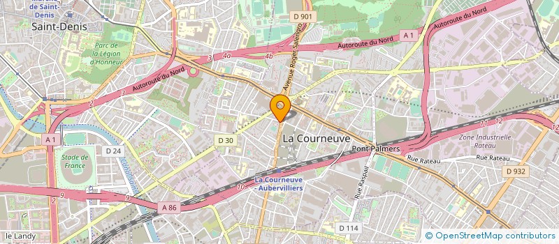 localisation de l'entreprise MONSIEUR QUENTIN KPWOKA à LA COURNEUVE