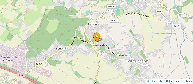 localisation de l'entreprise MONSIEUR QUENTIN LAMIGOU  MORLAAS