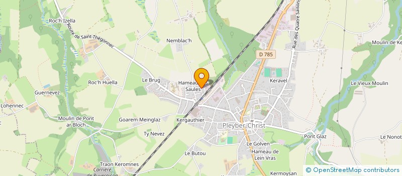localisation de l'entreprise MONSIEUR QUENTIN LAUNAY  PLEYBER-CHRIST