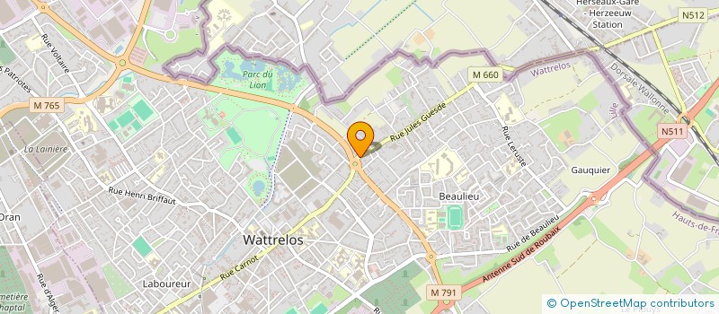 localisation de l'entreprise MONSIEUR QUENTIN LECROARD  WATTRELOS