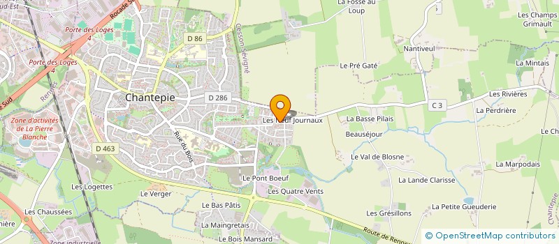 localisation de l'entreprise MONSIEUR QUENTIN MABILOTTE  CHANTEPIE