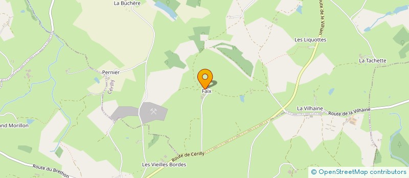 localisation de l'entreprise MONSIEUR QUENTIN MATHIAUD  CERILLY