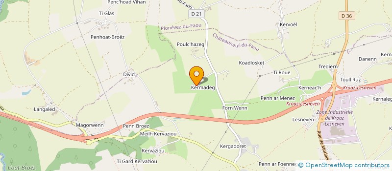 localisation de l'entreprise MONSIEUR QUENTIN MEVEL à CHATEAUNEUF-DU-FAOU