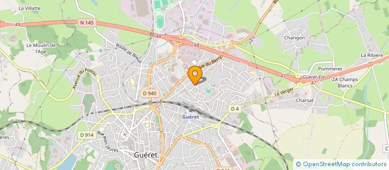 localisation de l'entreprise MONSIEUR QUENTIN MOREAU à GUERET