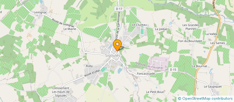 localisation de l'entreprise MONSIEUR QUENTIN MOREAU  SIGOULES-ET-FLAUGEAC