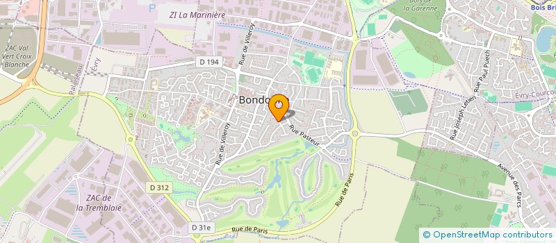 localisation de l'entreprise MONSIEUR QUENTIN MURICE  BONDOUFLE