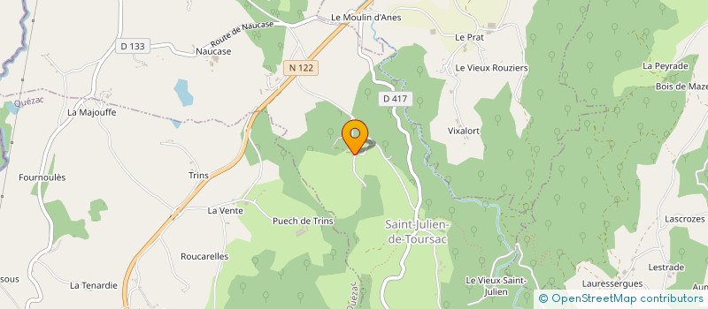 localisation de l'entreprise MONSIEUR QUENTIN NOEL à SAINT-JULIEN-DE-TOURSAC