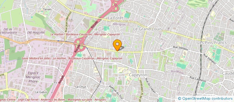 localisation de l'entreprise MONSIEUR QUENTIN PECQUEUX à MERIGNAC