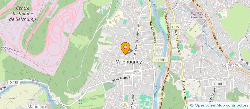 localisation de l'entreprise MONSIEUR QUENTIN PINOT  VALENTIGNEY