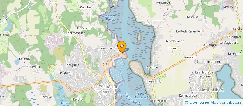localisation de l'entreprise MONSIEUR QUENTIN PONROY  LA TRINITE-SUR-MER