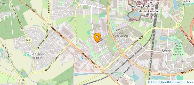 localisation de l'entreprise MONSIEUR QUENTIN PORET  MONTEVRAIN