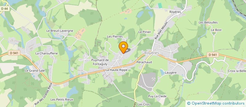 localisation de l'entreprise MONSIEUR QUENTIN RABETEAU  ROYERES