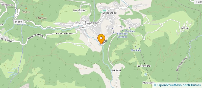 localisation de l'entreprise MONSIEUR QUENTIN REBILLARD  MONT-SAXONNEX