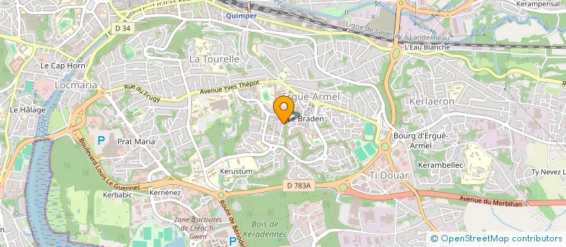 localisation de l'entreprise MONSIEUR QUENTIN RIOU  QUIMPER