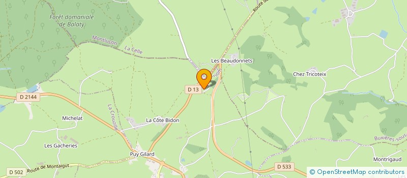 localisation de l'entreprise MONSIEUR QUENTIN SENETAIRE  MONTAIGUT-EN-COMBRAILLE