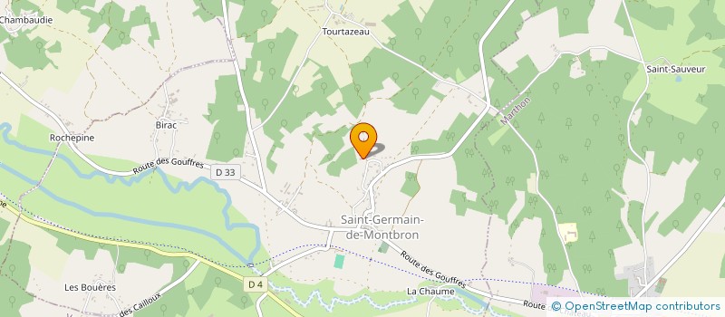 localisation de l'entreprise MONSIEUR QUENTIN TRUFFANDIER à SAINT-GERMAIN-DE-MONTBRON