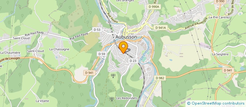 localisation de l'entreprise MONSIEUR QUENTIN VIALETTE à AUBUSSON
