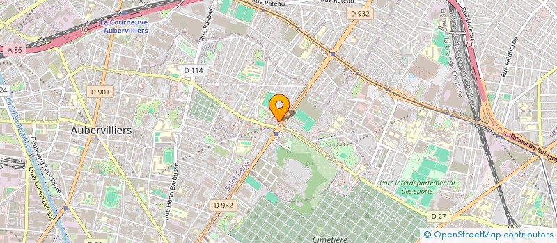 localisation de l'entreprise MONSIEUR RABAH ABBAS  AUBERVILLIERS