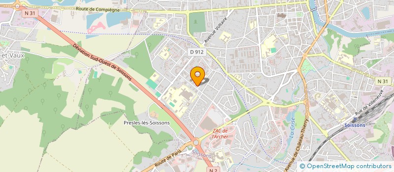 localisation de l'entreprise MONSIEUR RABAH BOUAZZAOUI à SOISSONS