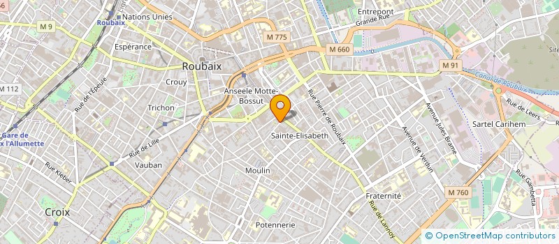 localisation de l'entreprise MONSIEUR RABAH CHARABI  ROUBAIX