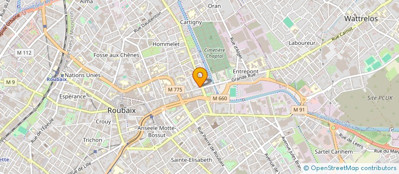 localisation de l'entreprise MONSIEUR RABAH CHEBOUKH  ROUBAIX