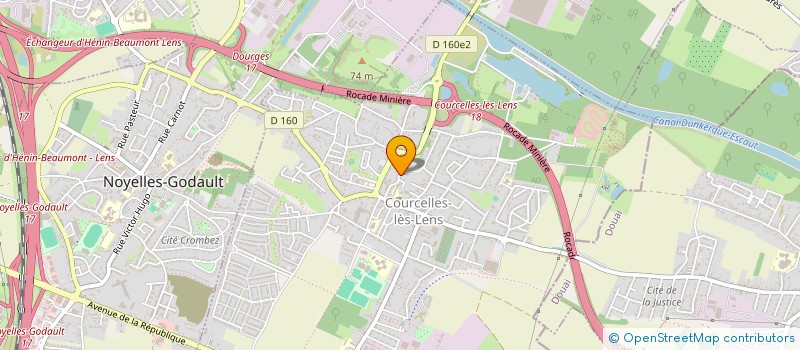 localisation de l'entreprise MONSIEUR RABAH ELMOSTEFA  COURCELLES-LES-LENS