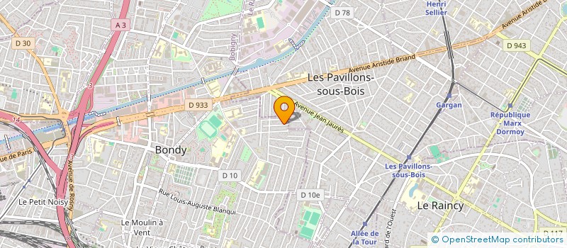 localisation de l'entreprise MONSIEUR RABAH HOUDJAL  BONDY