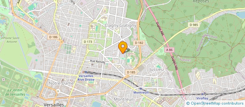 localisation de l'entreprise MONSIEUR RABAH MOKHTARI à VERSAILLES