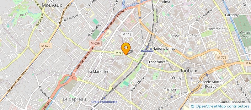 localisation de l'entreprise MONSIEUR RABIA ASSALI  ROUBAIX