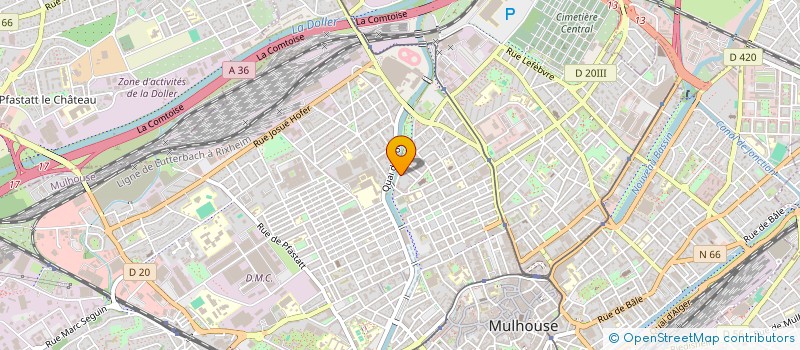 localisation de l'entreprise MONSIEUR RABIA LOUBAR  MULHOUSE