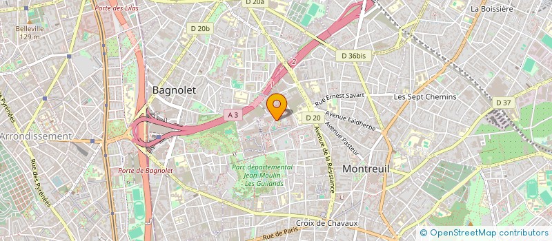 localisation de l'entreprise MONSIEUR RABIA OULALDJ à MONTREUIL
