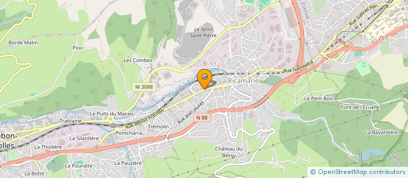 localisation de l'entreprise MONSIEUR RABIA RABTI  LA RICAMARIE