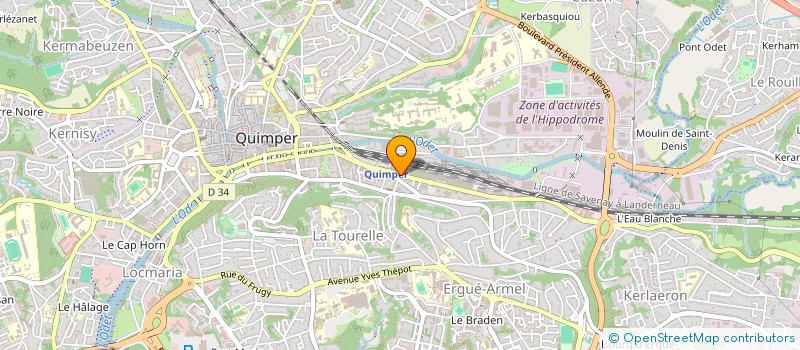 localisation de l'entreprise MONSIEUR RABYE MASSAOUDI  QUIMPER