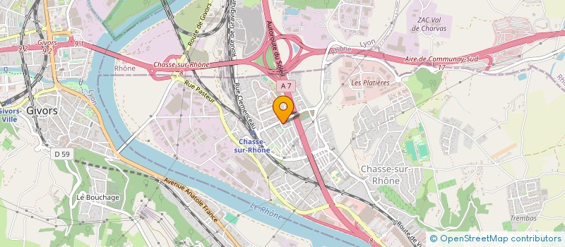 localisation de l'entreprise MONSIEUR RACHID BELKONIENE  CHASSE-SUR-RHONE