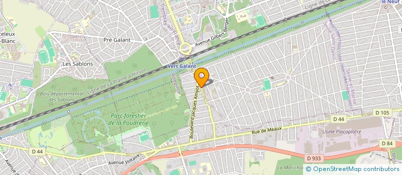 localisation de l'entreprise MONSIEUR RACHID BENKABA à VAUJOURS