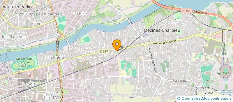 localisation de l'entreprise MONSIEUR RACHID BENMAZOUZ  DECINES-CHARPIEU