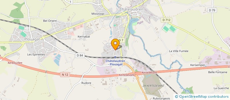 localisation de l'entreprise MONSIEUR RACHID BOUNOUA  CHATELAUDREN-PLOUAGAT