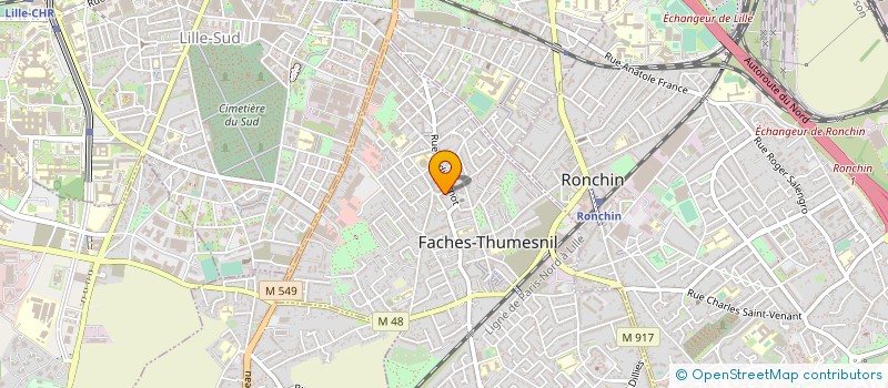 localisation de l'entreprise MONSIEUR RACHID BOURAS  FACHES-THUMESNIL