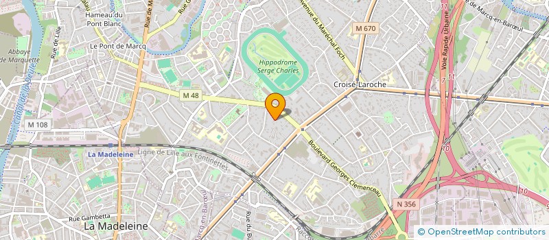 localisation de l'entreprise MONSIEUR RACHID LAKTIT à MARCQ EN BAROEUL