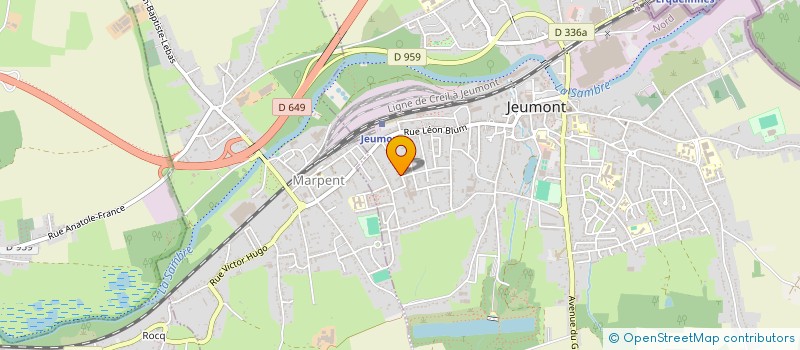 localisation de l'entreprise MONSIEUR RACHID MOUSSOUNI  JEUMONT