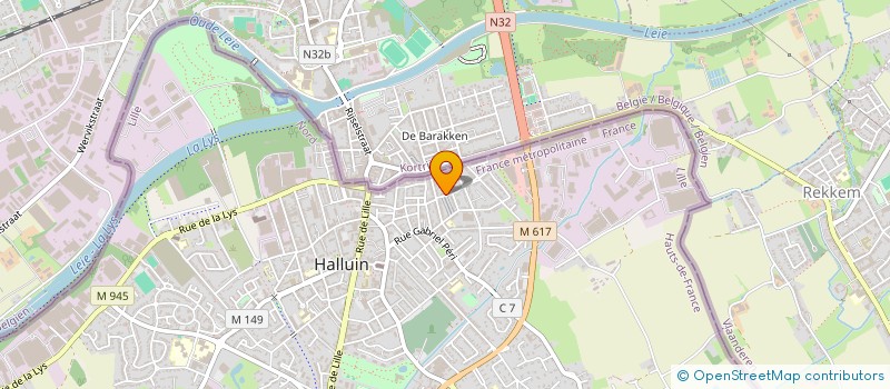 localisation de l'entreprise MONSIEUR RACHID OUBELAID  HALLUIN