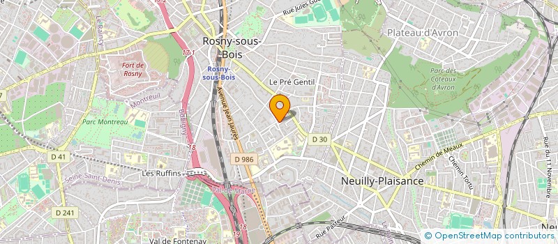 localisation de l'entreprise MONSIEUR RACHID OUGACHE à ROSNY-SOUS-BOIS