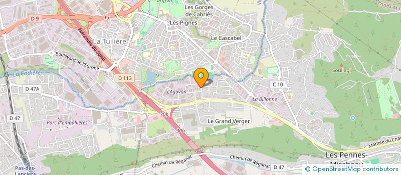 localisation de l'entreprise MONSIEUR RACHID OULID AZOUZ à LES PENNES-MIRABEAU