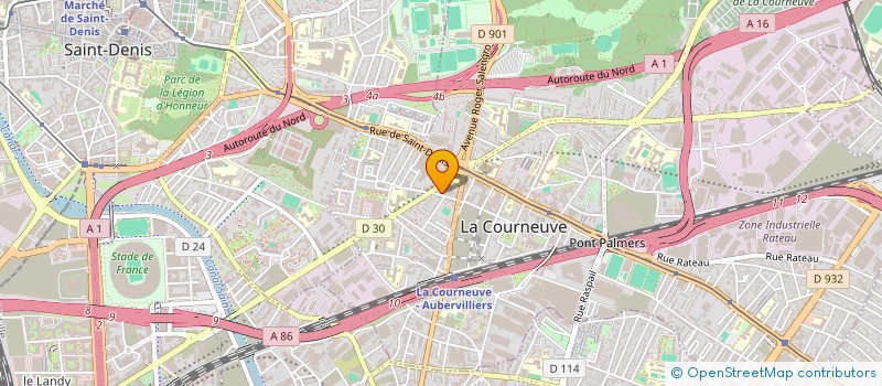 localisation de l'entreprise MONSIEUR RACHID SALMI à LA COURNEUVE